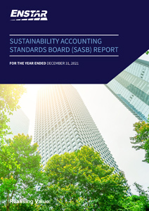 SASB 2021 Report cover